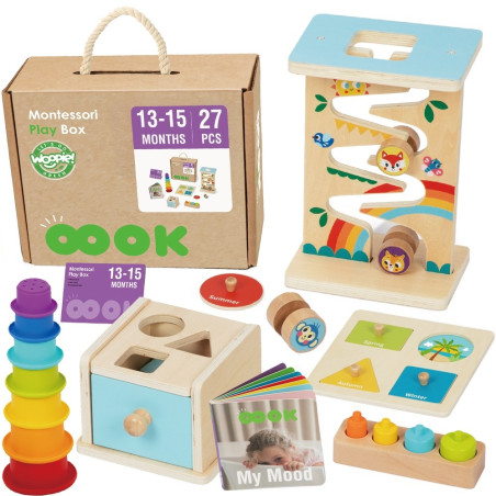 WOOPIE GREEN Box 6in1 13-15m Montessori Educational Sensory FSC