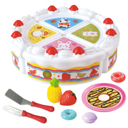 WOOPIE Birthday Cake and Sliced Fruit with Sweets