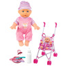 WOOPIE ROYAL First Baby Doll with Stroller and Nanny + Feeding Set