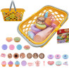 WOOPIE Shopping Basket with Tea Set and Sweets 26 pcs.