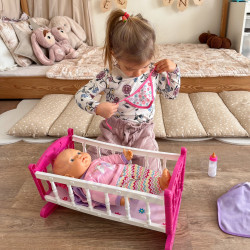 WOOPIE ROYAL XL Unicorn Babysitter with Cradle and Feeding Set