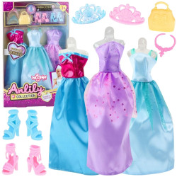 WOOPIE ROYAL Doll Fashion Set Dresses Shoes Jewelry Accessories