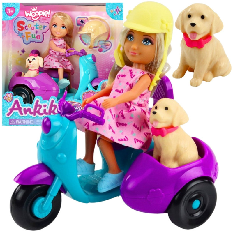 WOOPIE Scooter Doll with a Dog