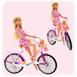 WOOPIE ROYAL Lily the Cyclist Baby Doll in a Bike Seat