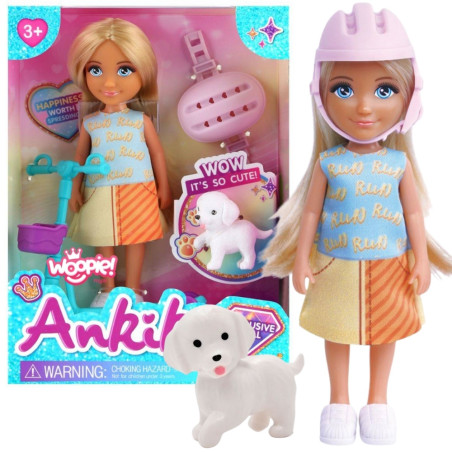 WOOPIE Doll with a Dog and a Scooter