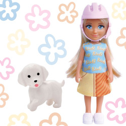 WOOPIE Doll with a Dog and a Scooter