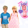 WOOPIE ROYAL Doll Set Family Lily Pregnant Dad Baby Stroller Accessories