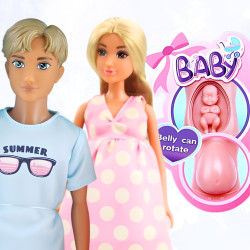 WOOPIE ROYAL Lily Family Pregnant Dad Baby Doll Set