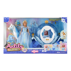 WOOPIE ROYAL Ice Princess Lily Doll and Magic Carriage Accessories