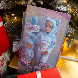 WOOPIE ROYAL Dolls Blue Teddy Bears Overalls Set of 2