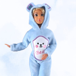WOOPIE ROYAL Dolls Blue Teddy Bears Overalls Set of 2