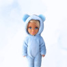 WOOPIE ROYAL Dolls Blue Teddy Bears Overalls Set of 2