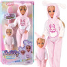 WOOPIE ROYAL Dolls Overalls Pink Bunnies Set of 2