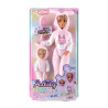 WOOPIE ROYAL Dolls Overalls Pink Bunnies Set of 2