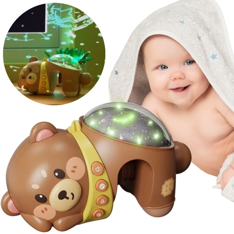 WOOPIE BABY Star Projector Teddy Bear Night Light for Children