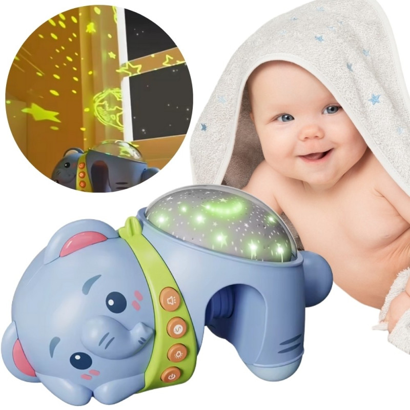 WOOPIE BABY Star Projector Elephant Night Light for Children