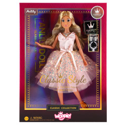 WOOPIE ROYAL Lily Doll 30 cm Long Blonde Hair Pink Dress Jewelry