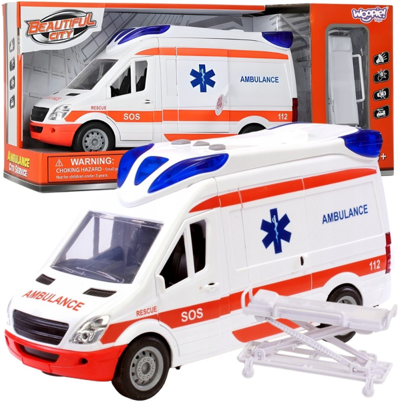 WOOPIE Emergency Ambulance Stretcher Set + Sound and Light Signals