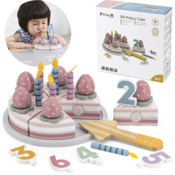 VIGA PolarB Wooden Cake Birthday Cake for Cutting