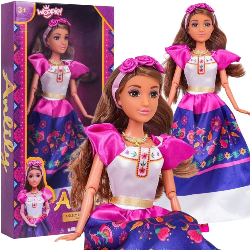 WOOPIE ROYAL Women of the World Dolls Lily Mexican Traditional Floral Dress