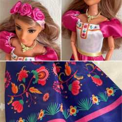 WOOPIE ROYAL Women of the World Dolls Lily Mexican Traditional Floral Dress