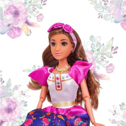 WOOPIE ROYAL Women of the World Dolls Lily Mexican Traditional Floral Dress