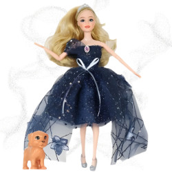 WOOPIE ROYAL Emi Doll in Crown and Black Dress Doggie