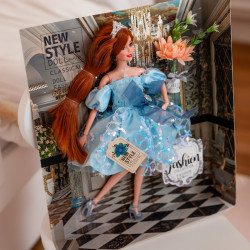 WOOPIE ROYAL Emi Doll in a Blue Tulle Dress