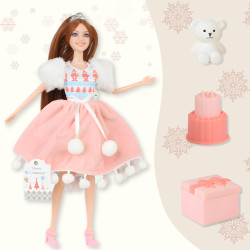 WOOPIE ROYAL Emi Christmas Princess Doll with Teddy Bear