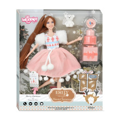 WOOPIE ROYAL Emi Christmas Princess Doll with Teddy Bear