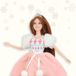 WOOPIE ROYAL Emi Christmas Princess Doll with Teddy Bear
