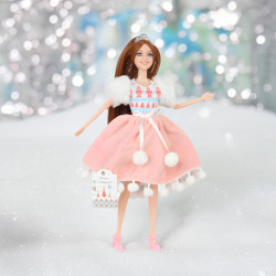 WOOPIE ROYAL Emi Christmas Princess Doll with Teddy Bear