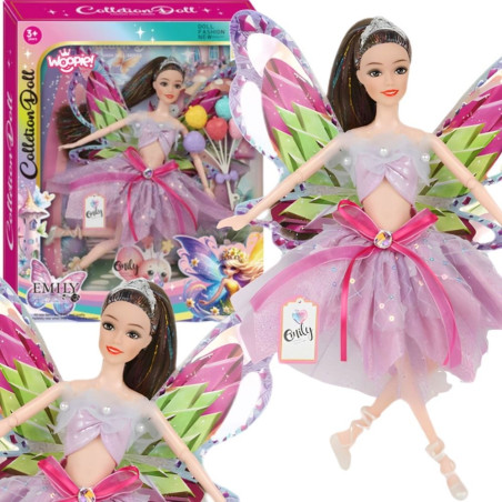 WOOPIE ROYAL Emi Fairy Doll with Colorful Wings and Balloons