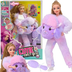 WOOPIE ROYAL Emi Doll in Purple Sheep Costume
