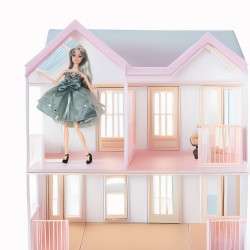 WOOPIE ROYAL Emi Doll in an Elegant Tulle Dress with a Bow and Bouquet