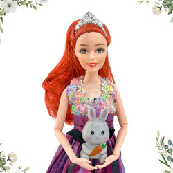 WOOPIE ROYAL Emi Style Fashion Doll 32 cm - Stylish Princess in a Pink Dress + Accessories