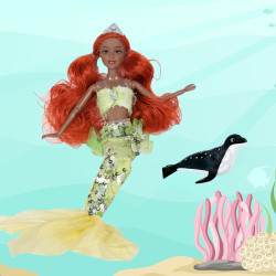 WOOPIE ROYAL Emi Mermaid Doll with Seal