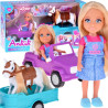 WOOPIE ROYAL Niki Doll Set with Horse, Car and Trailer