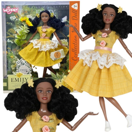 WOOPIE ROYAL Emi Doll 32 cm Fashionable Outfit and Beautiful Black Hair