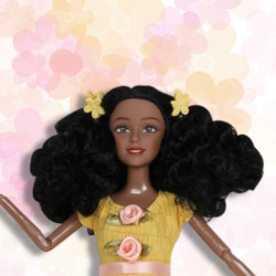WOOPIE ROYAL Emi Doll 32 cm Fashionable Outfit and Beautiful Black Hair