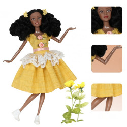 WOOPIE ROYAL Emi Doll 32 cm Fashionable Outfit and Beautiful Black Hair