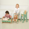 CLASSIC WORLD Vintage Wooden Doll Feeding Chair