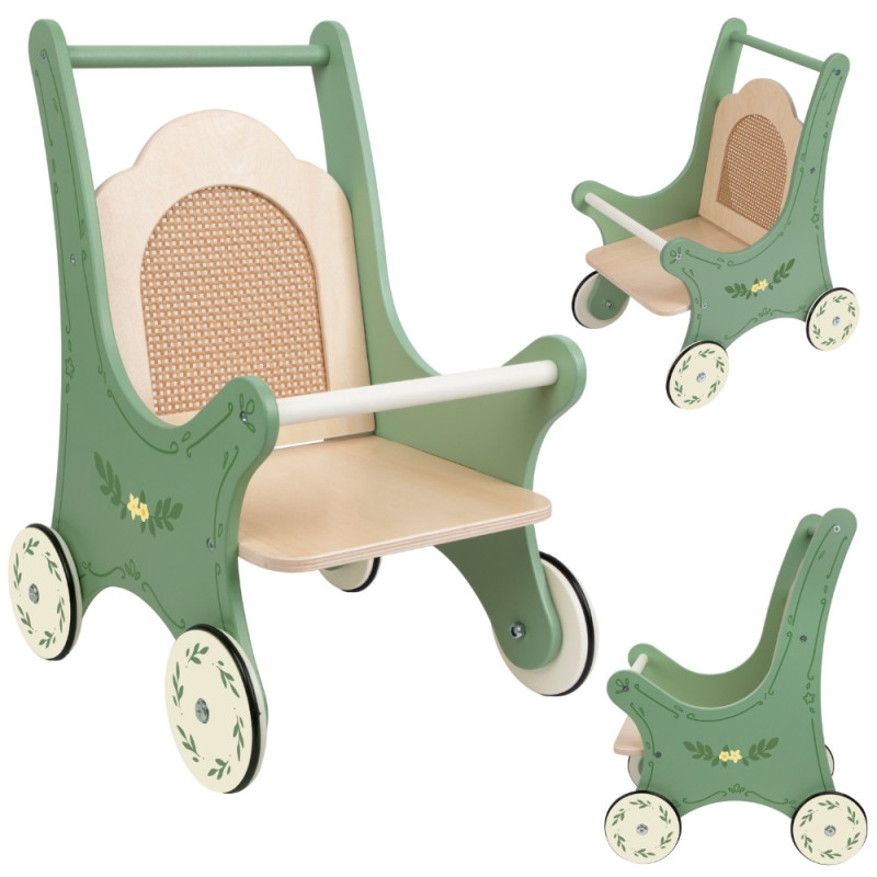 CLASSIC WORLD Wooden Vintage Doll Stroller