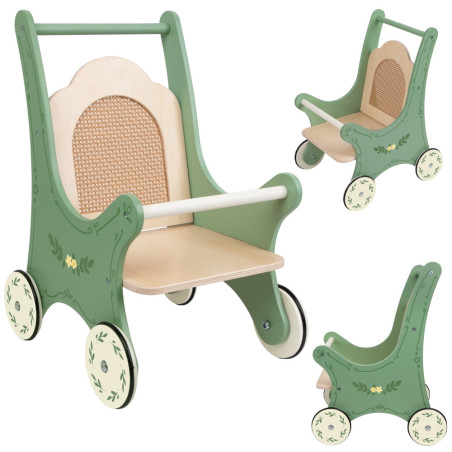 CLASSIC WORLD Wooden Vintage Doll Stroller