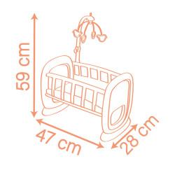 SMOBY Baby Nurse Cradle with Mobile