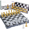 WOOPIE Portable Magnetic Chess Set Gold Silver