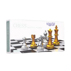 WOOPIE Portable Magnetic Chess Set Gold Silver