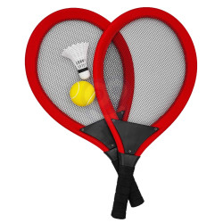 WOOPIE Large Tennis Badminton Rackets for Kids Set + Shuttlecock