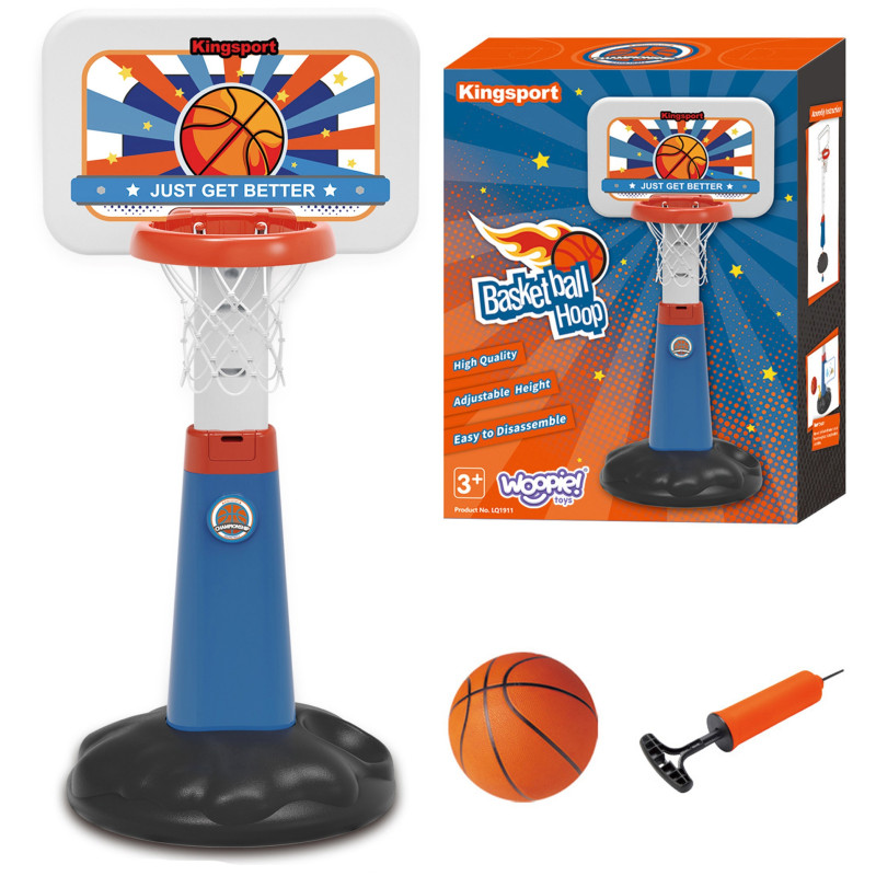 WOOPIE Basketball Set Adjustable 99 - 125 cm + Ball + Pump