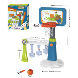 WOOPIE 2-in-1 Set Basketball Soccer Goal + Ball + Pump